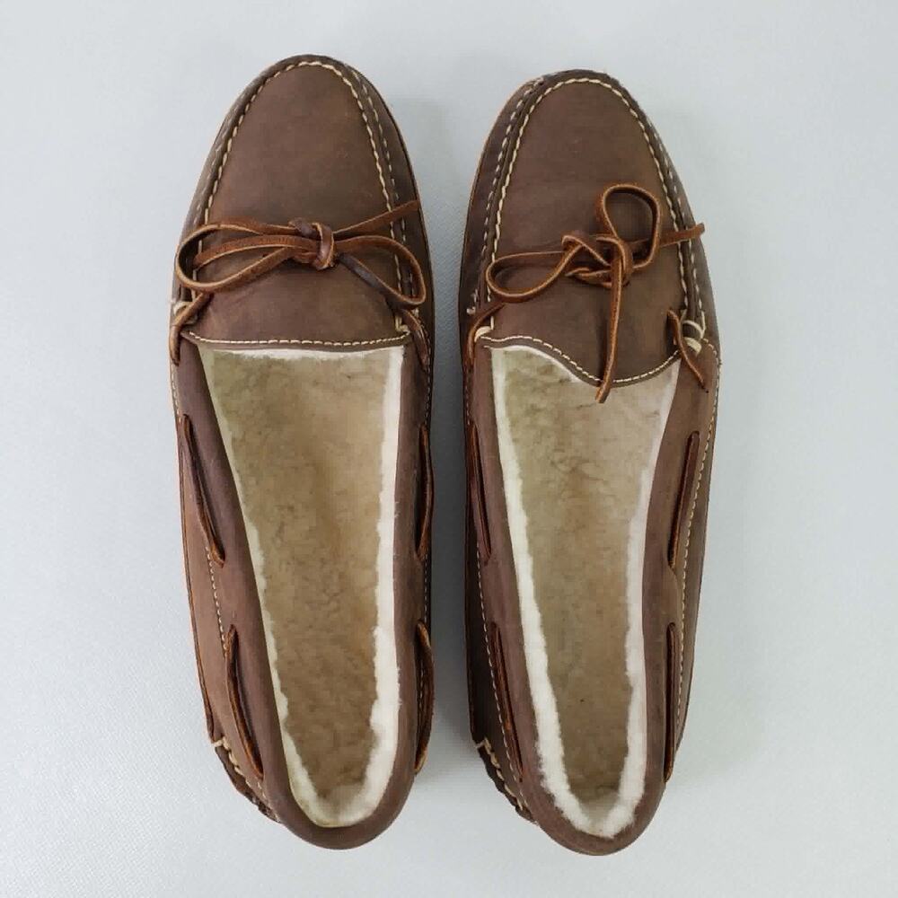 Cole Haan Brown Leather Slip On Loafers Moccasin Slippers Men's Size 9.5 - Picture 6 of 9
